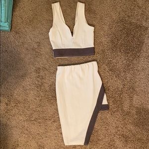 Sexy Boutique skirt plunge top set